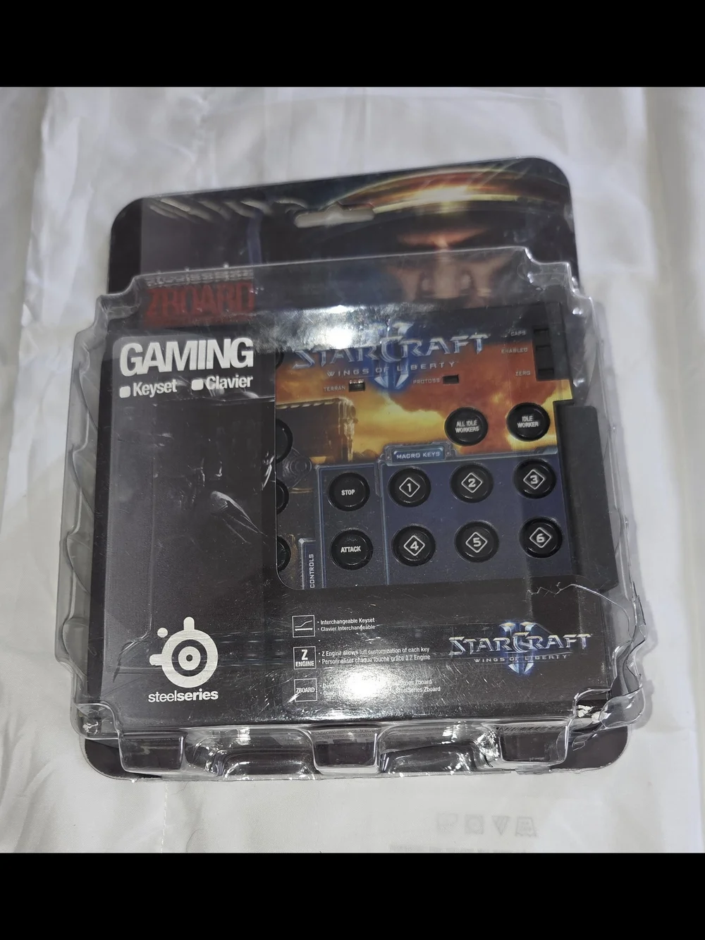 New SteelSeries ZBoard StarCraft II Limited Edition Gaming Keyset - Black/Orange